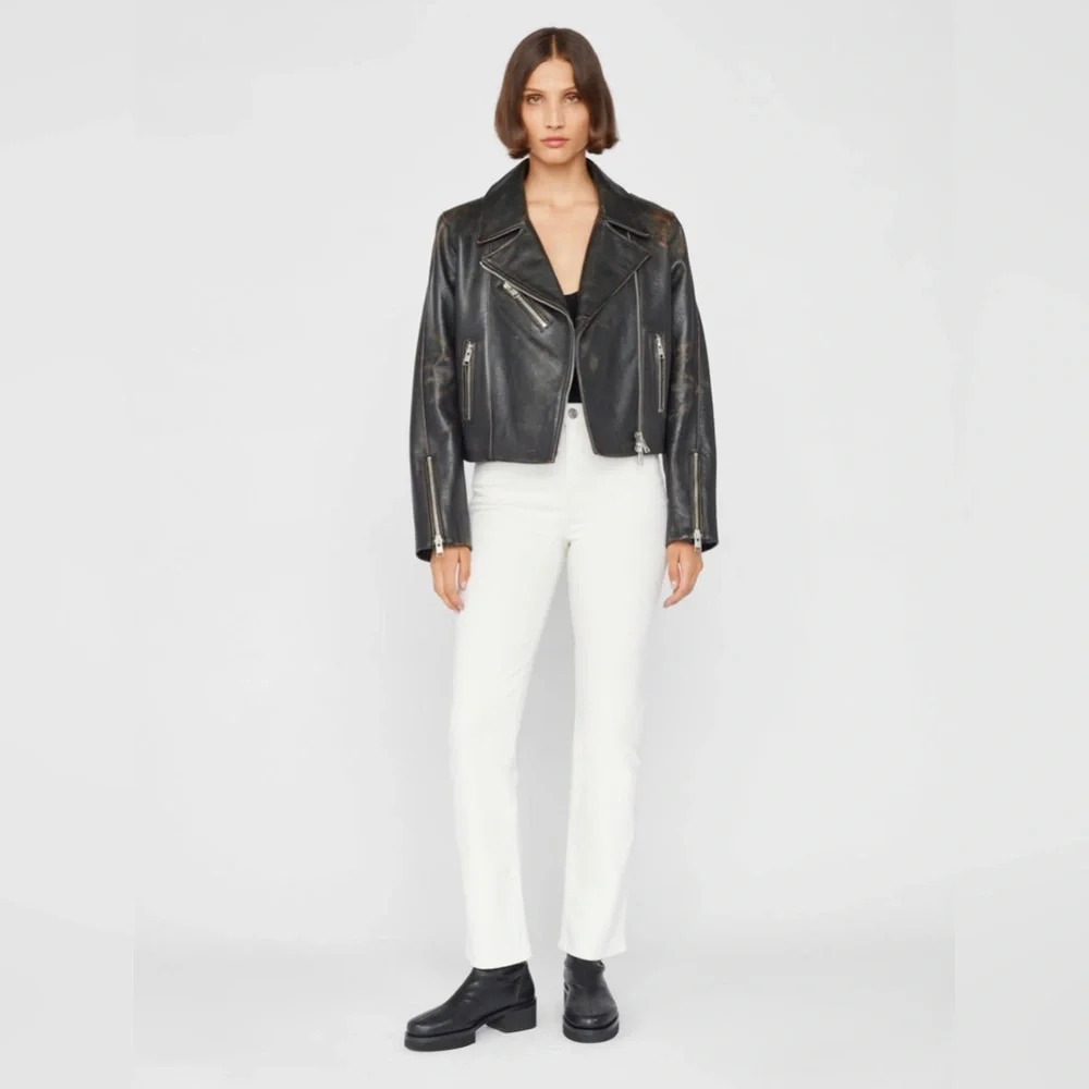 Frame Le Super High Straight in Au Natural White Jeans Size 28 $248 Denim - Picture 6 of 12